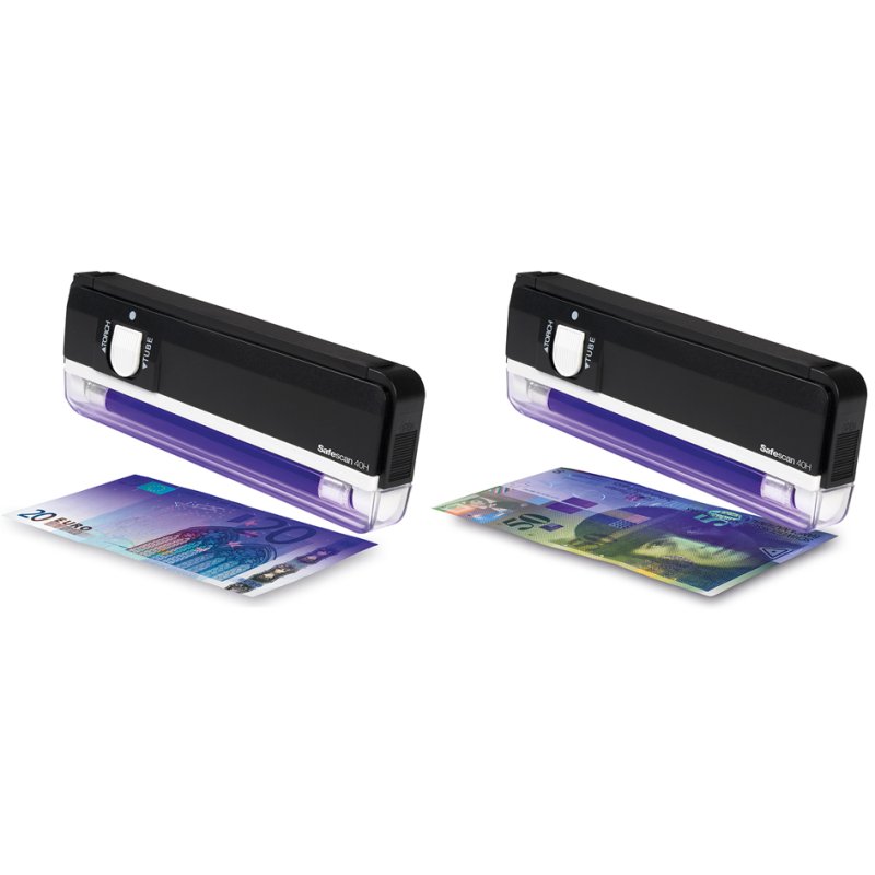 Safescan 40H détecteur de billets, noir, piles, contrôle UV